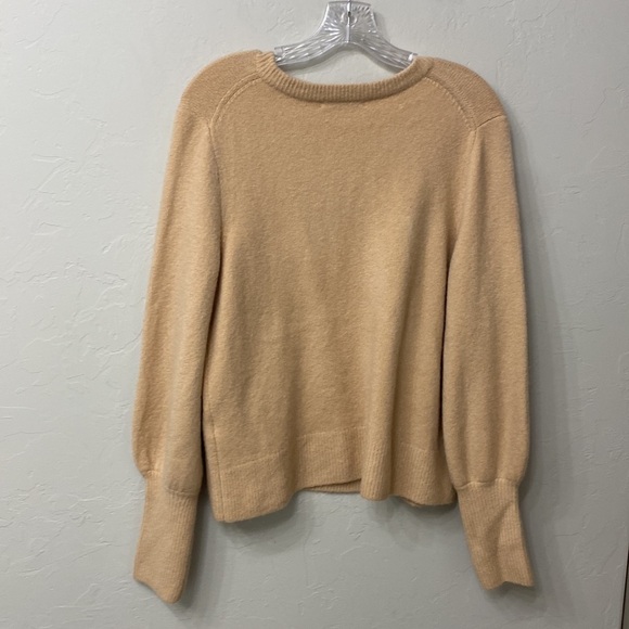 Madewell V- Neck tan sweater size medium - Picture 8 of 9